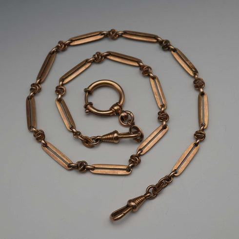 Vintage Gold Filled Albert Chain with Swivel Clasps, 50cm Total Length