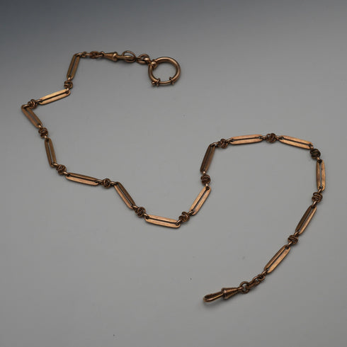 Vintage Gold Filled Albert Chain with Swivel Clasps, 50cm Total Length