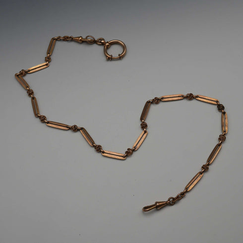 Vintage Gold Filled Albert Chain with Swivel Clasps, 50cm Total Length