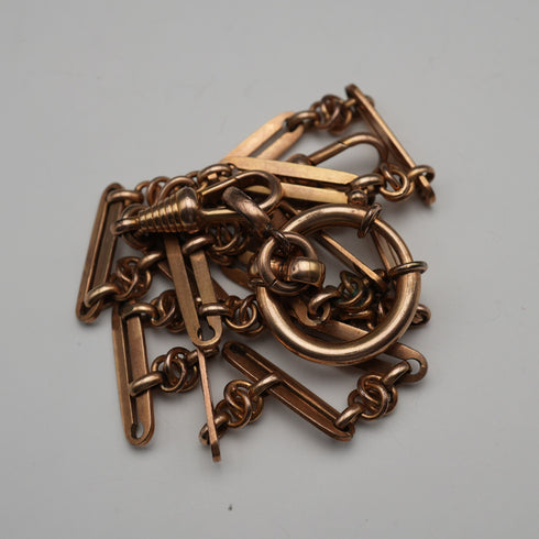 Vintage Gold Filled Albert Chain with Swivel Clasps, 50cm Total Length