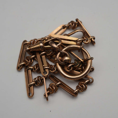 Vintage Gold Filled Albert Chain with Swivel Clasps, 50cm Total Length