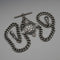 Circa 1905, British Antique, Sterling Silver Double Albert Chain with Sterling Silver Maltese Cross Medal Fob, 66g