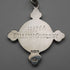 Circa 1905, British Antique, Sterling Silver Double Albert Chain with Sterling Silver Maltese Cross Medal Fob, 66g