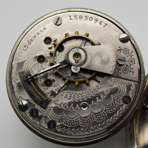 Circa 1911 Elgin Pocket Watch, Mechanical, 58mm Diameter, 18-Size, Alloy Case, Good Working Condition