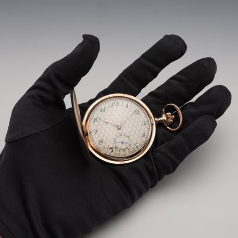 Circa 1920 Antique Tavannes Pocket Watch Gold-Filled Hunter Case Good Working Order