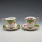 Par de tazas y platos de café estilo demitasse "Rockingham Green" de Paragon, vintage británico