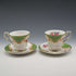 Par de tazas y platos de café estilo demitasse "Rockingham Green" de Paragon, vintage británico