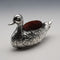 Alfiletero de plata esterlina con forma de ave acuática, antigüedad británica de 1908, W J Myatt & Co, 26 g