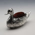 Alfiletero de plata esterlina con forma de ave acuática, antigüedad británica de 1908, W J Myatt & Co, 26 g