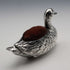 Alfiletero de plata esterlina con forma de ave acuática, antigüedad británica de 1908, W J Myatt & Co, 26 g