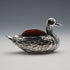 Alfiletero de plata esterlina con forma de ave acuática, antigüedad británica de 1908, W J Myatt & Co, 26 g