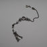 Vintage sterling silver tassel-decorated chain with ring clasp, 24cm total length, 12g