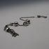 Vintage sterling silver tassel-decorated chain with ring clasp, 24cm total length, 12g