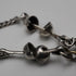 Vintage sterling silver tassel-decorated chain with ring clasp, 24cm total length, 12g