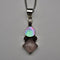 Colgante vintage de plata de ley con diseño Arts & Crafts y piedras múltiples, con cadena