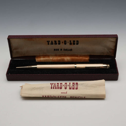 英国复古 Yard-O-Led 镀金推杆式铅笔,附原装笔盒及说明书