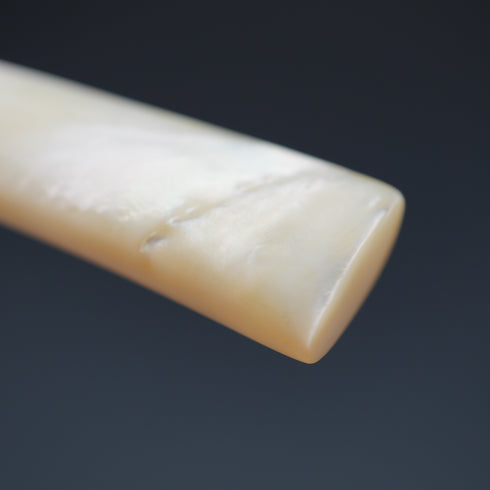 約1900年製 英國古董 白蝶貝手柄甜點餐具12對 純銀裝飾 John Round & Son 含木製收納盒