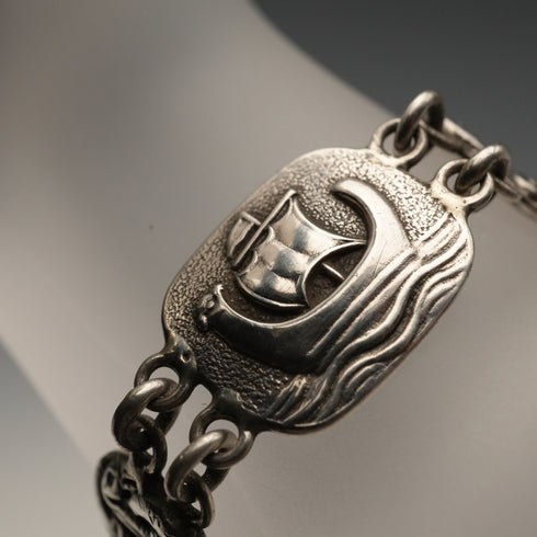1962 Vintage British Iona Style Sterling Silver Bracelet, 24.6g, TM&Co
