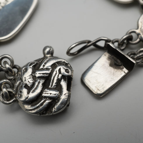 1962 Vintage British Iona Style Sterling Silver Bracelet, 24.6g, TM&Co