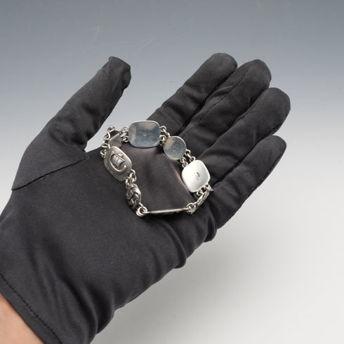 1962 Vintage British Iona Style Sterling Silver Bracelet, 24.6g, TM&Co