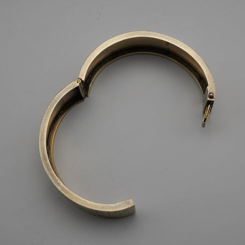 Brazalete de plata dorada antigua británica de 1882, 24,5 g, John Millward Banks