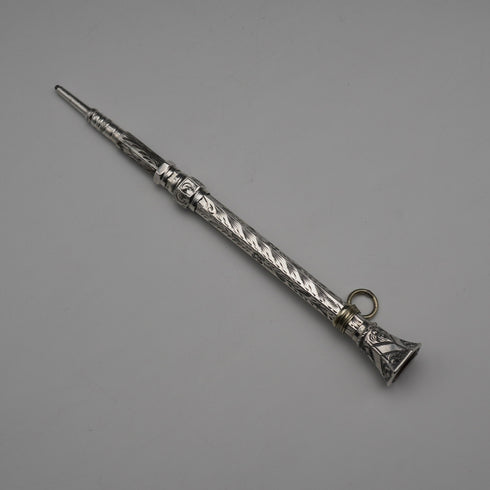 Circa 1900 Antique Sterling Silver Telescopic Propelling Pencil 62-92mm