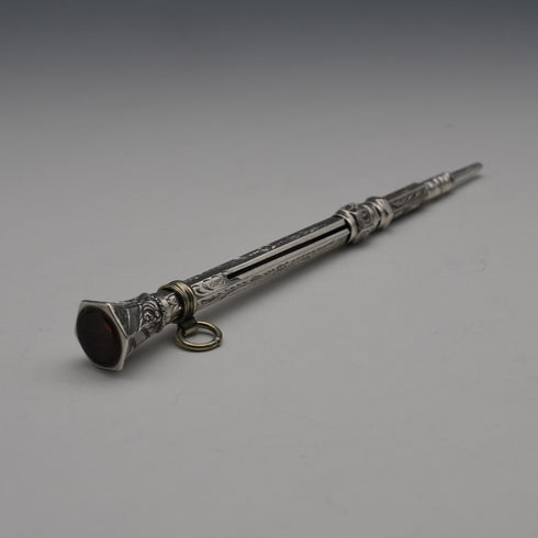 Circa 1900 Antique Sterling Silver Telescopic Propelling Pencil 62-92mm