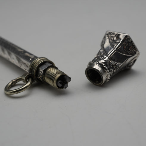 Circa 1900 Antique Sterling Silver Telescopic Propelling Pencil 62-92mm
