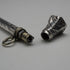 Lápiz mecánico de plata de ley antiguo, circa 1900, extensible, 62-92 mm