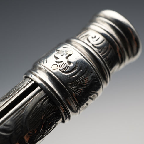 c. 1900 Antique English Sterling Silver Pencil Holder, S. Mordan & Co.