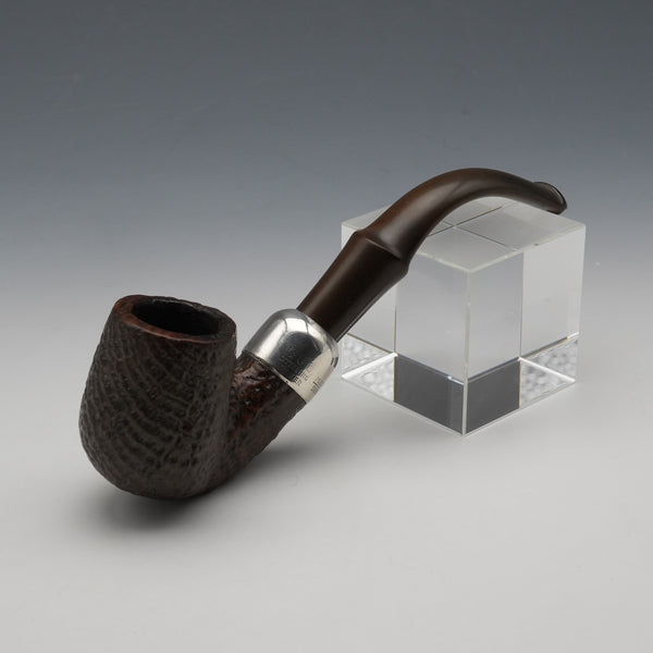 Vintage British Irish Peterson Smoking Pipe with Sterling Silver Band