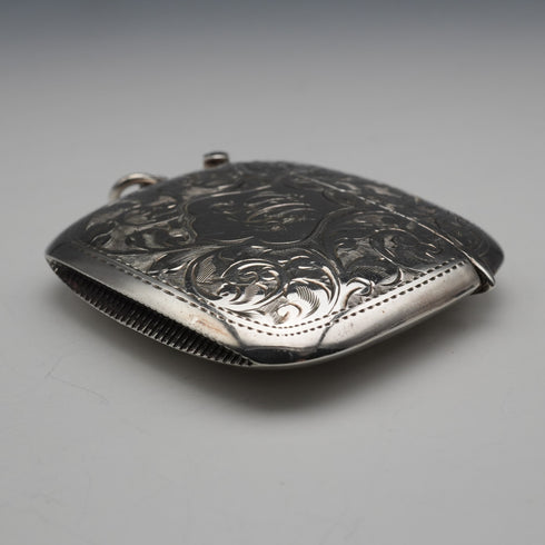 1914 British Antique Sterling Silver Vesta Case, 24g, Deakin & Francis