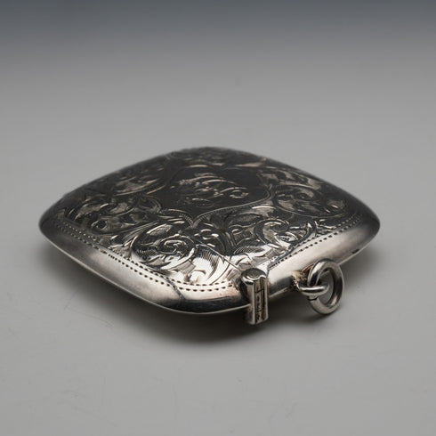 1914 British Antique Sterling Silver Vesta Case, 24g, Deakin & Francis