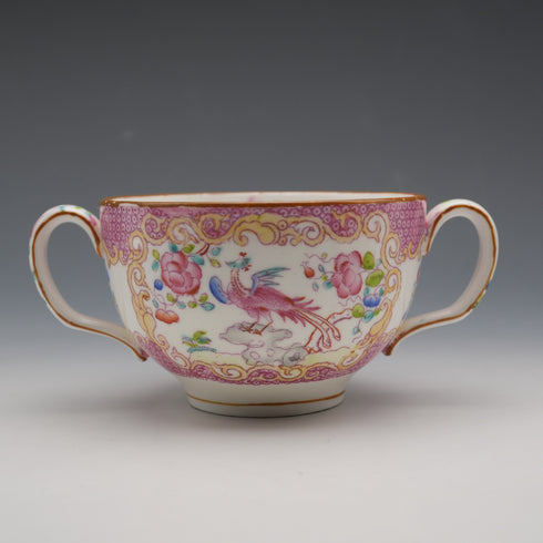 英國古董 Minton 粉紅柯卡翠絲湯杯碟組