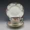British Antique Aynsley "Black Band & Rose" Teacup Trio