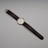 Circa 1980s Garrard men's wristwatch, gold-plated case, 17-jewel mechanical movement, in good working condition