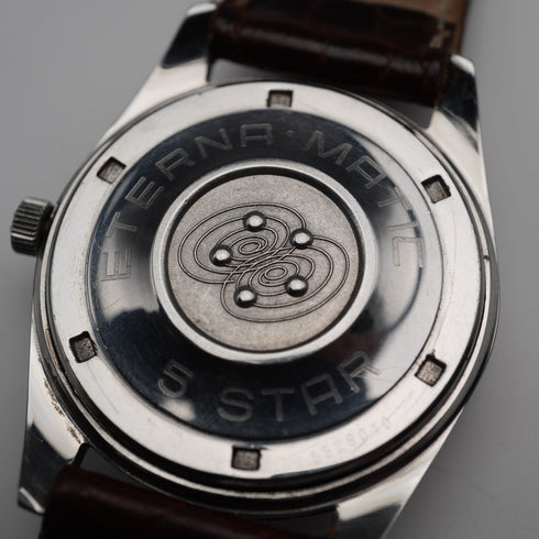 Reloj de pulsera automático para caballero Eterna-matic 1000 Five Star, Suiza, 1968, en buen estado de funcionamiento