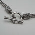 British Vintage Sterling Silver Byzantine Chain Necklace 43cm 25g