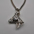 Vintage Sterling Silver Horse Head Charm Pendant, 10.1g total, with Sterling Silver Chain