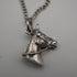 Vintage Sterling Silver Horse Head Charm Pendant, 10.1g total, with Sterling Silver Chain