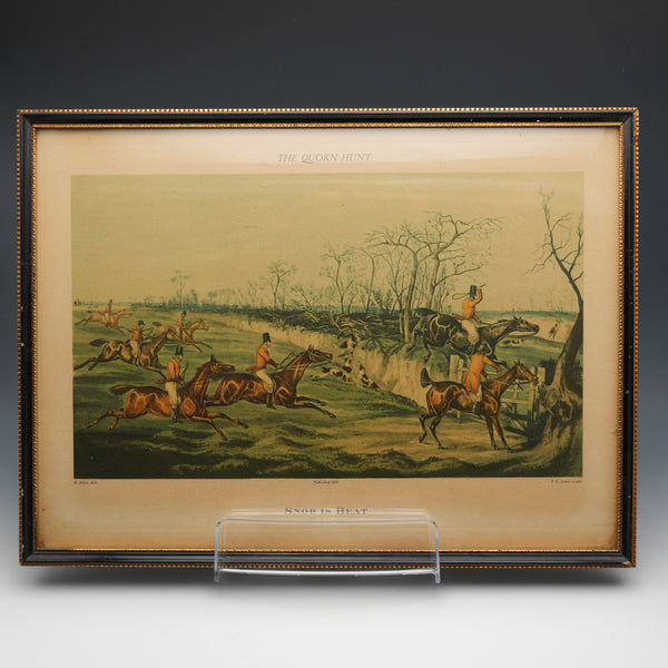 英国复古装裱运动画 亨利·阿尔肯《THE QUORN HUNT》