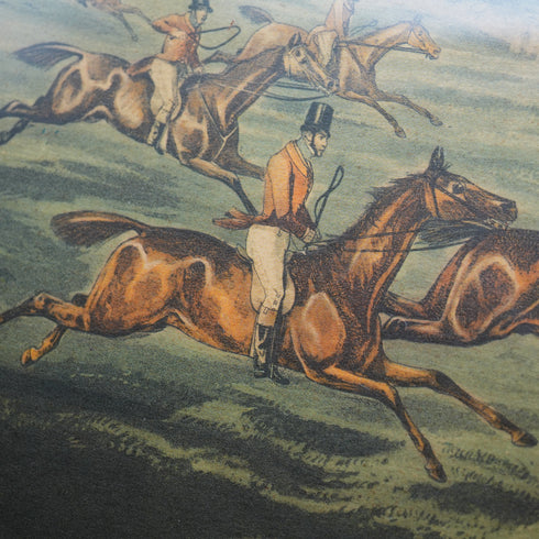 英国ヴィンテージ 額入りスポーツ画 ヘンリー・アルケン『THE QUORN HUNT』
