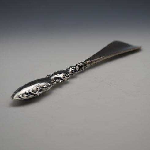 1913 Antique English Sterling Silver Handle Shoehorn by Adie & Lovekin Ltd