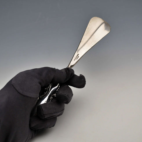1913 Antique English Sterling Silver Handle Shoehorn by Adie & Lovekin Ltd
