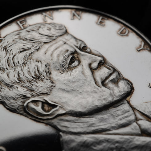 1973 J.F. Kennedy 10th Anniversary Commemorative Pure Silver Medal, 26g, with Case