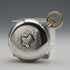 Reloj de bolsillo Longines antiguo de alrededor de 1889, plata 800, caja hunter, 43 mm de diámetro, en buen estado de funcionamiento.