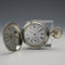 Reloj de bolsillo Longines antiguo de alrededor de 1889, plata 800, caja hunter, 43 mm de diámetro, en buen estado de funcionamiento.