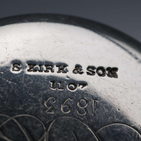 約1893年 美國古董 純銀飾品盒/藥盒 25克 S Kirk&Son