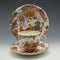 c. 1947 British Vintage Royal Crown Derby "Old Aylesbury" Tea Cup Trio ①