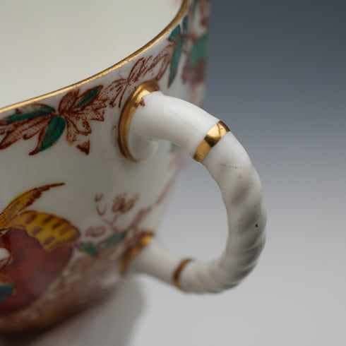 Trio de tazas de té vintage británico Royal Crown Derby "Old Aylesbury", c. 1947, n.º 2